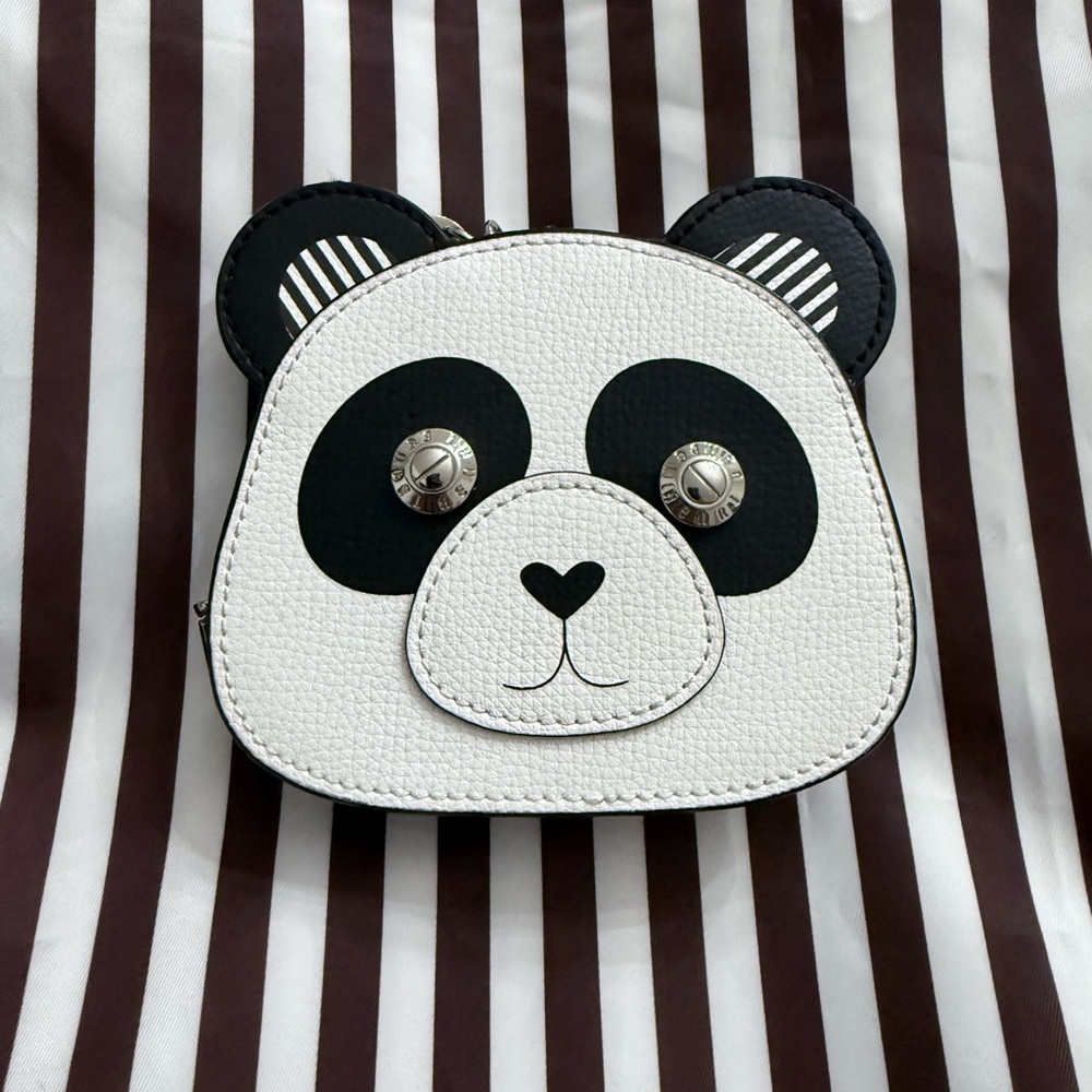 Henri Bendel Black and White Panda Coin Purse